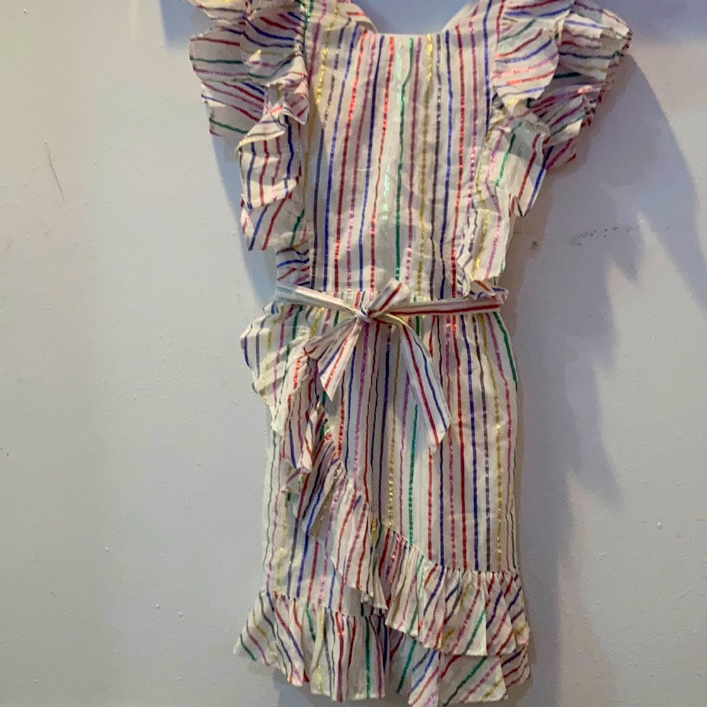 Beautiful multi color glitter stripes dress